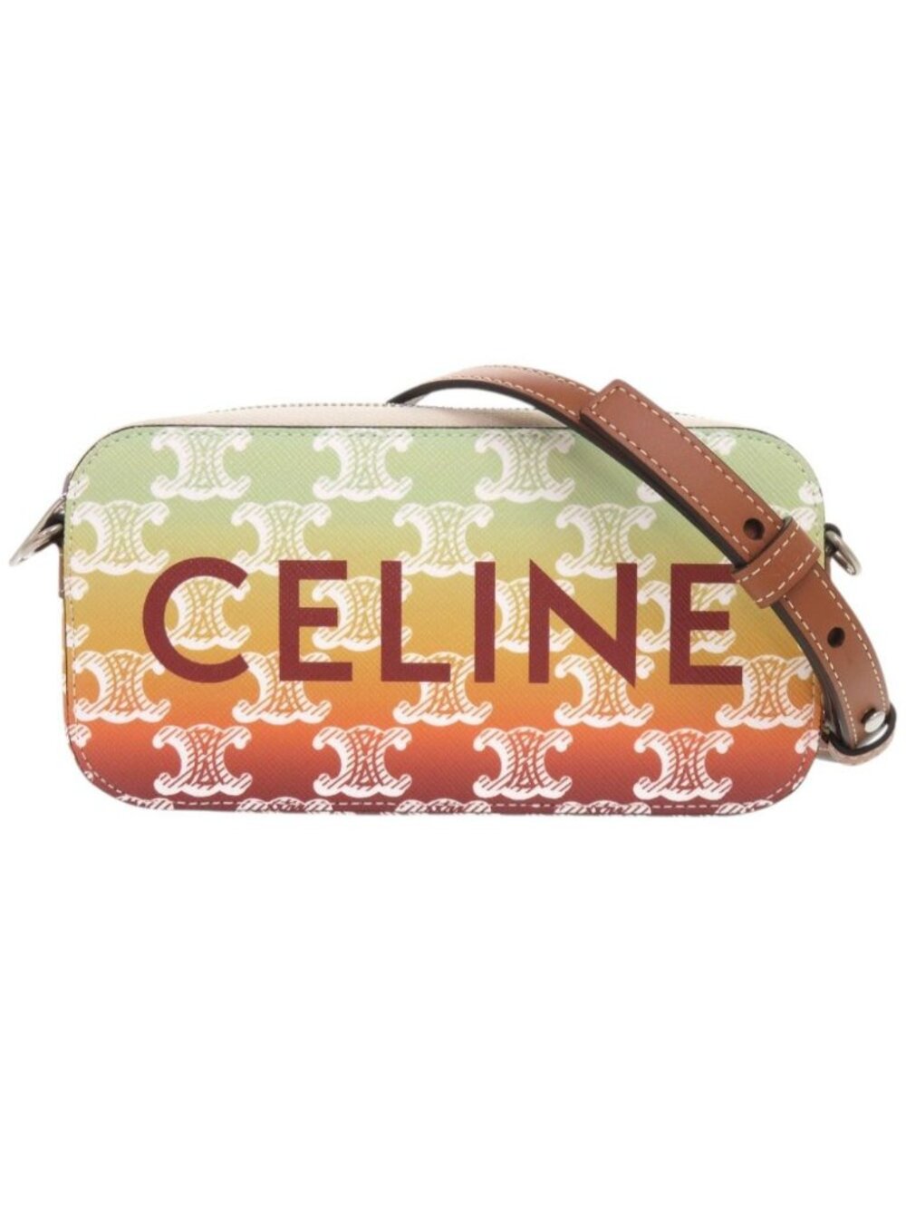 Celine Horizontal Pouch Triomphe Canvas Sunset Multicolor Shoulder Bag